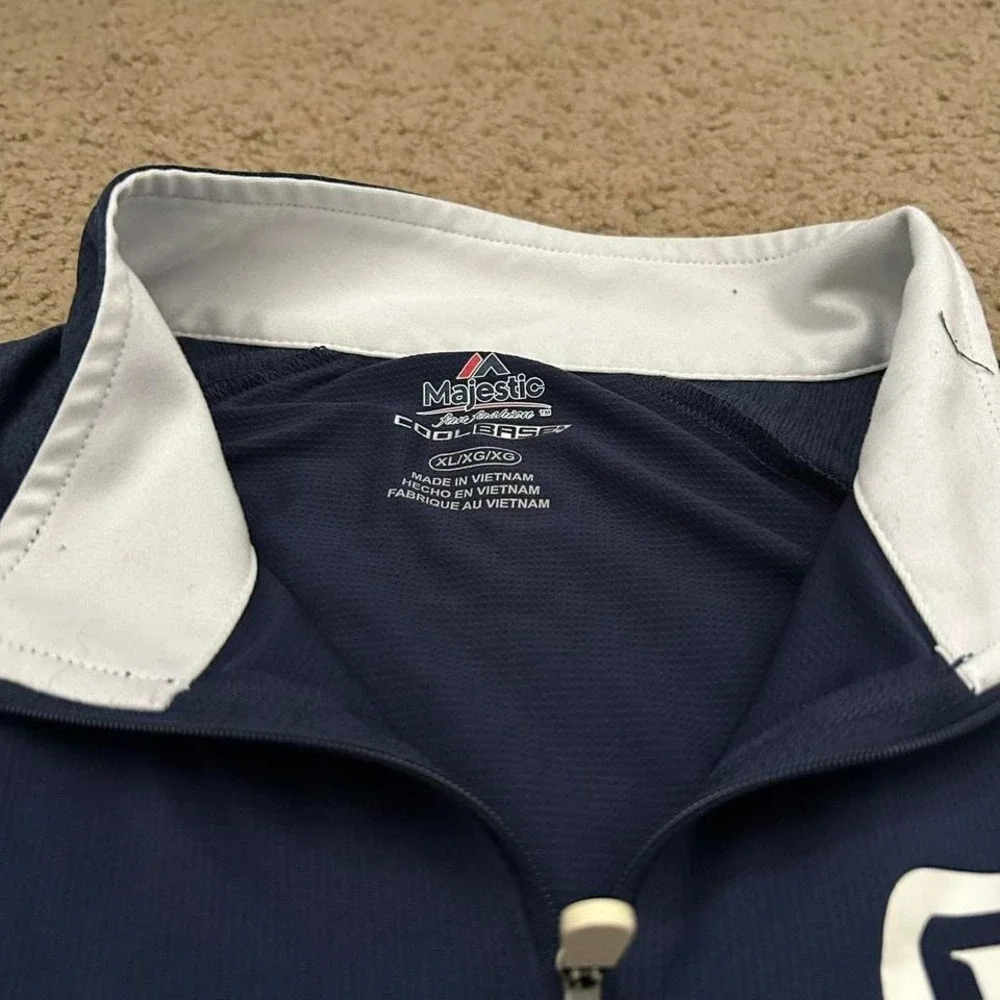 Vintage Majestic Navy San Diego Padres quarter zip pullover